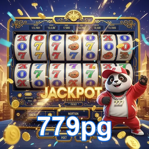 Máquina de caça-níqueis jackpot no 779pg, mostrando rolos e símbolos vibrantes.